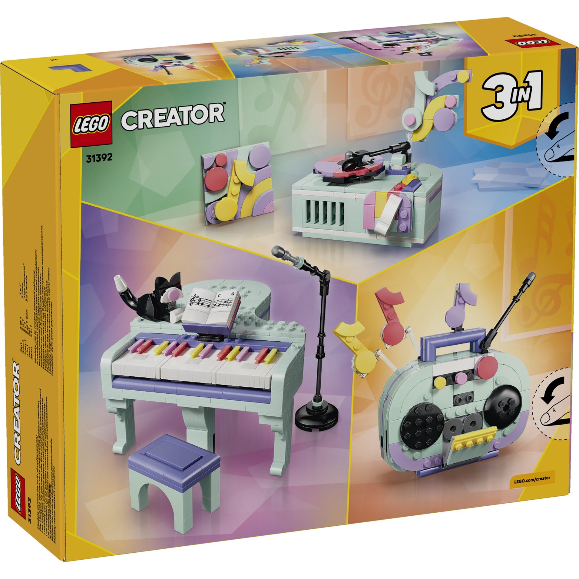 LEGO® 31392 Music Decor Piano with Cat - Creator 3-in-1