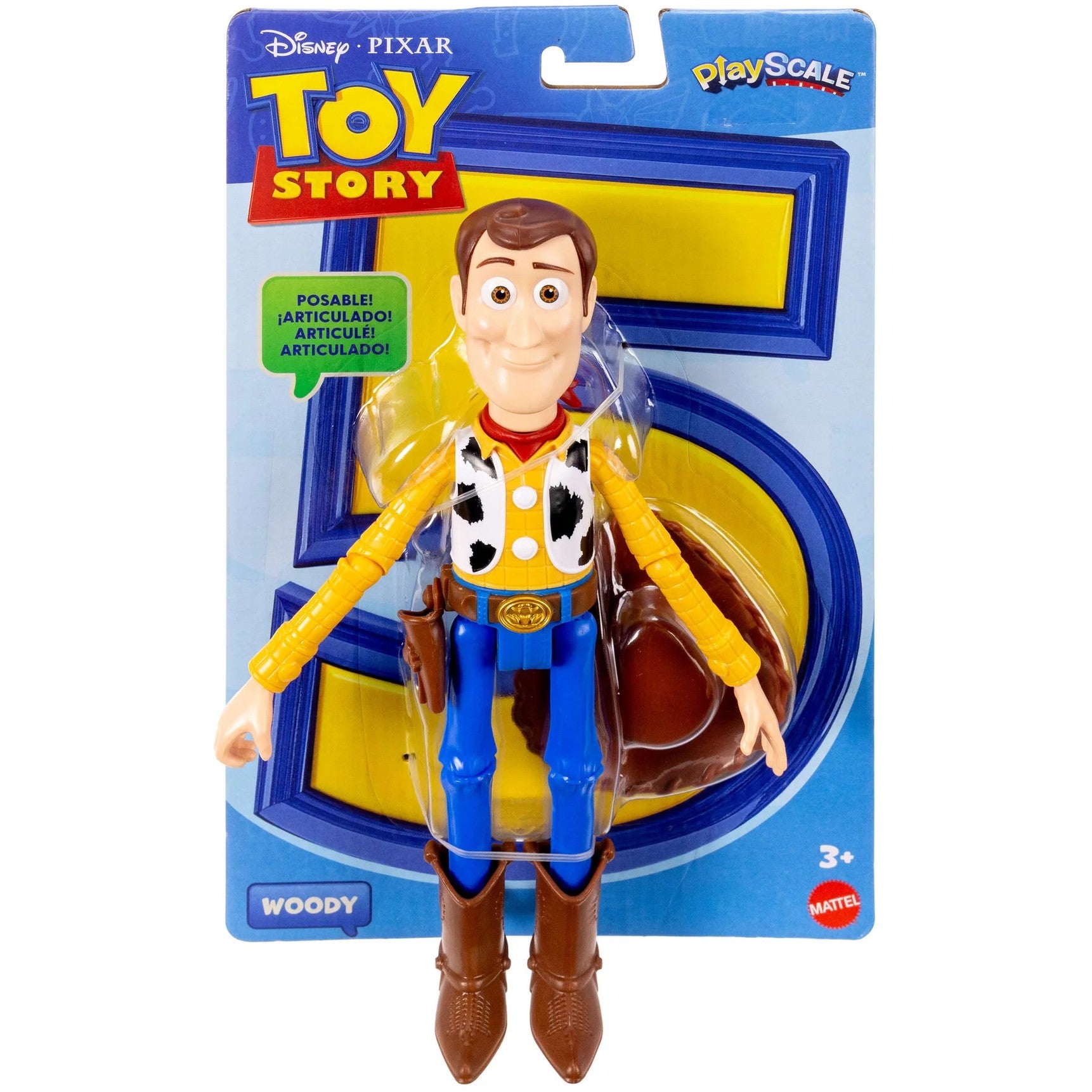 Disney Pixar - Toy Story 5 Woody Action Figure 9-inch Tall Sheriff 14 Posable Joints - Mattel