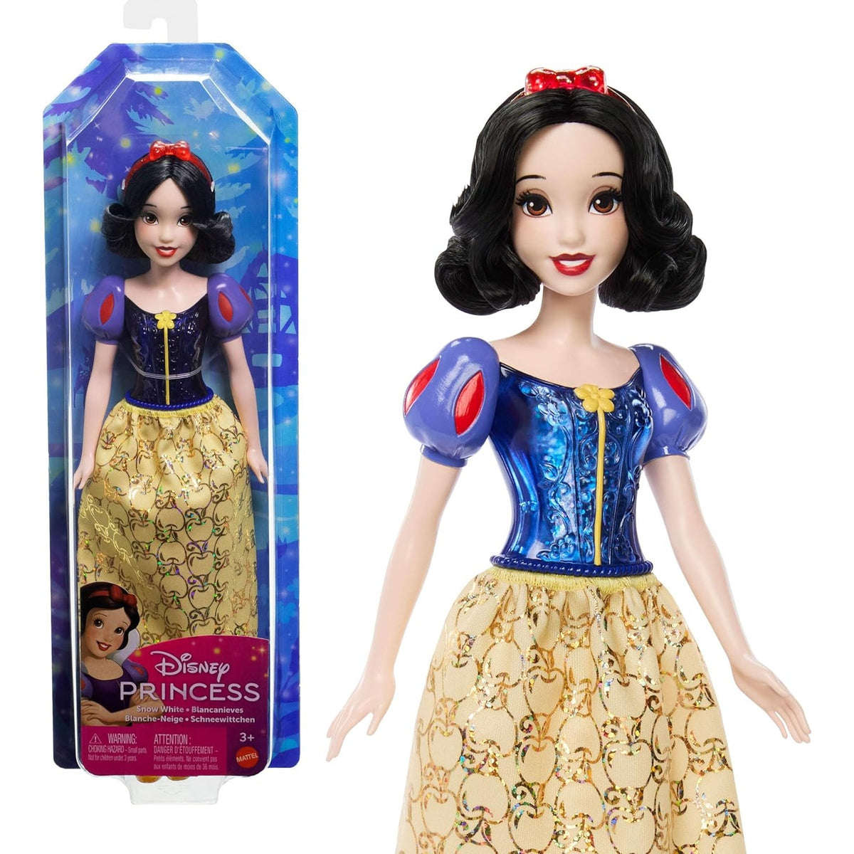 Disney - Princess - Snow White Doll with Sparkling Fashion & Accessories - Mattel