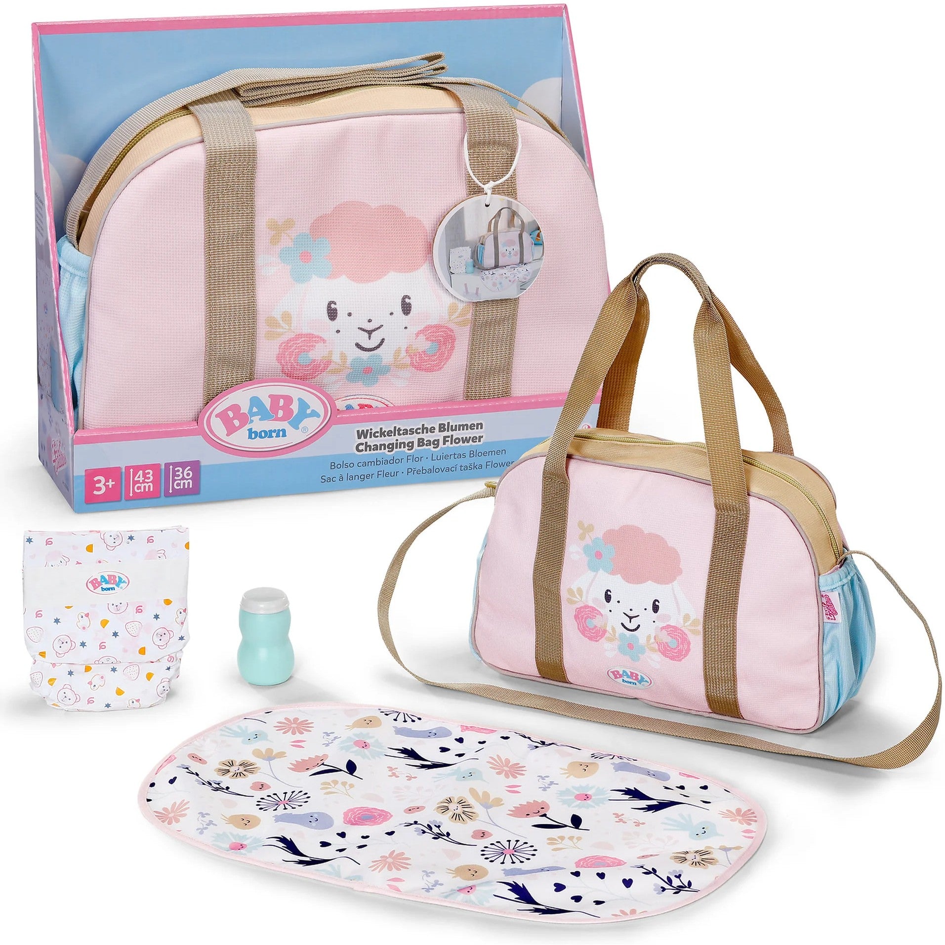 BABY born - Flower Changing Bag Doll Accessory Set