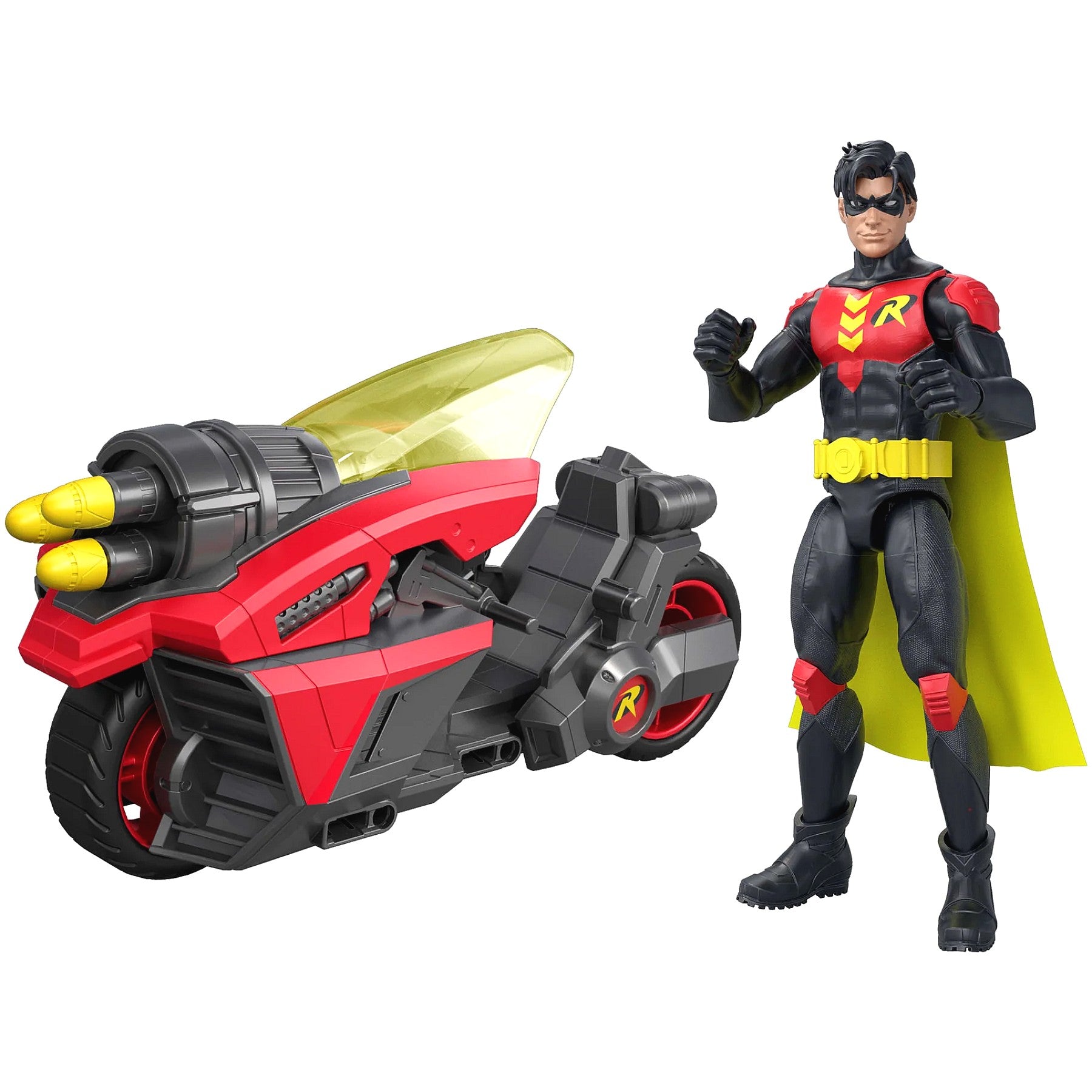 DC - Premier 6.5 Inch Action Figure - Robin Cycle with Projectile Launch - Mattel