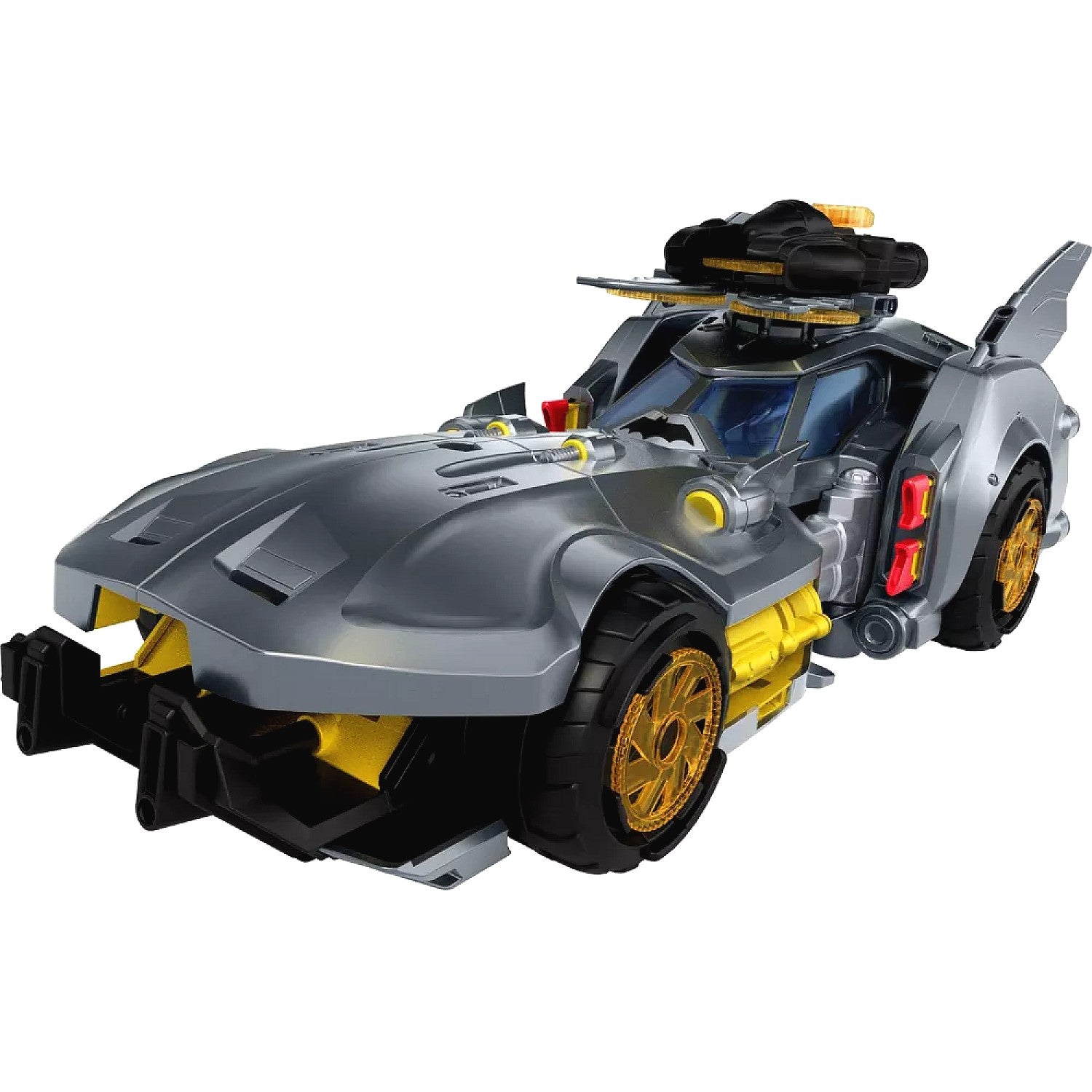 DC - Premier Batlink Batmobile Vehicle Batman Signature Crime Fighting Car with Bat-Drone Cannon - Mattel
