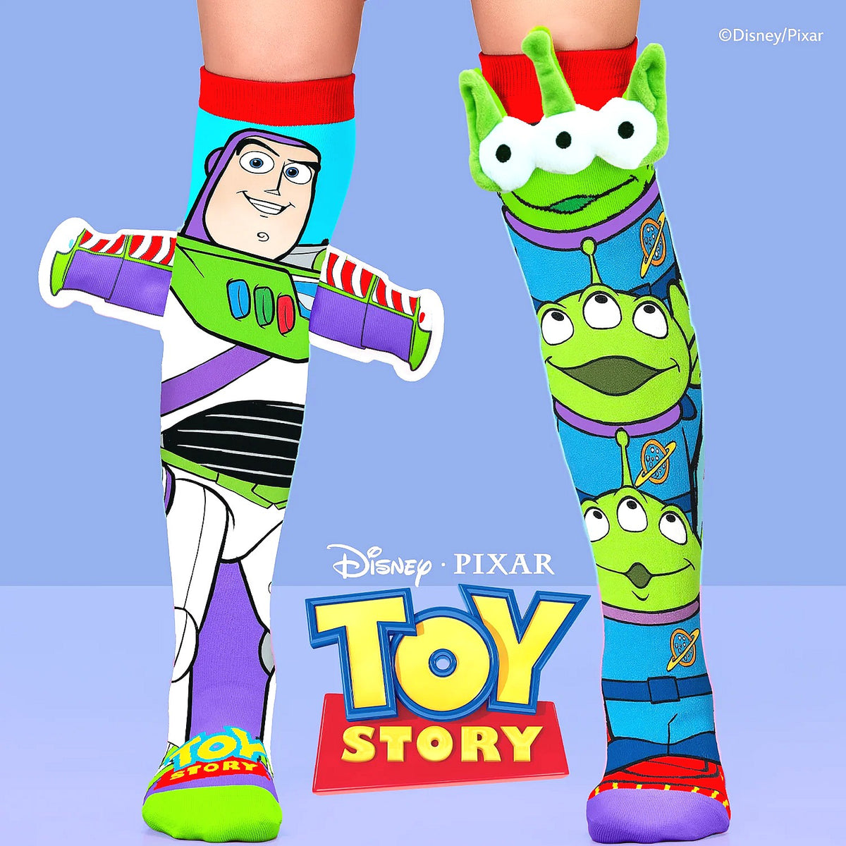 Madmia - Toy Story Buzz & Aliens Socks Kids & Adults Age 6y+