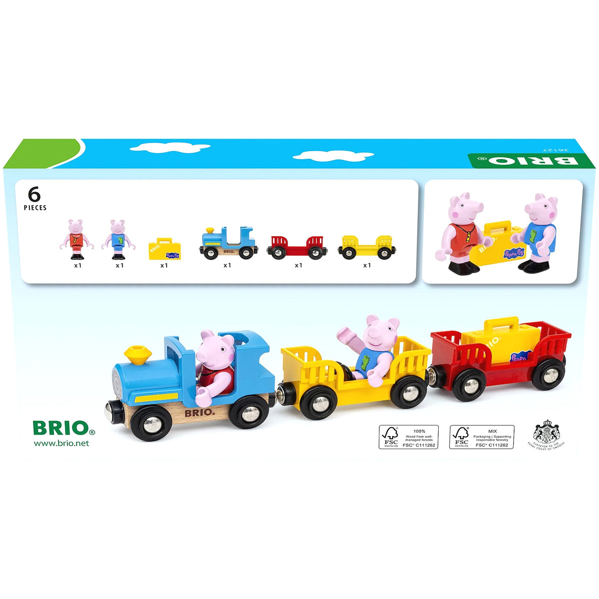 BRIO - Peppa Pig Train Set 5 Pieces