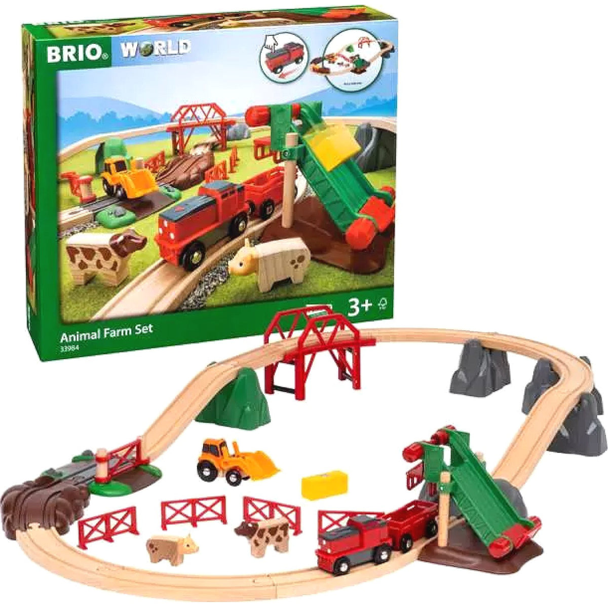 BRIO World - Animal Farm Train Set 30 Pieces