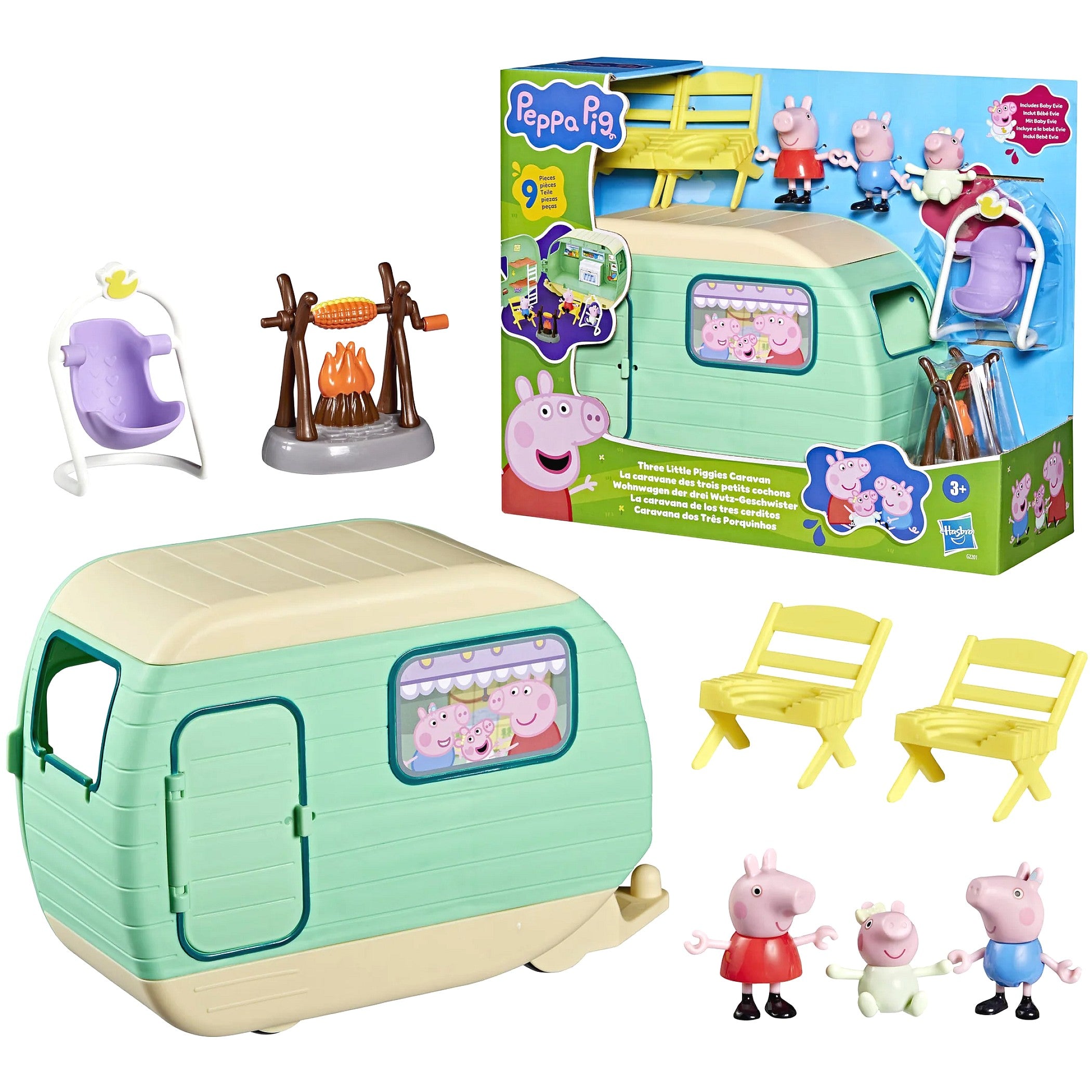 Peppa Pig - Three Little Piggies Caravan Playset - Hasbro