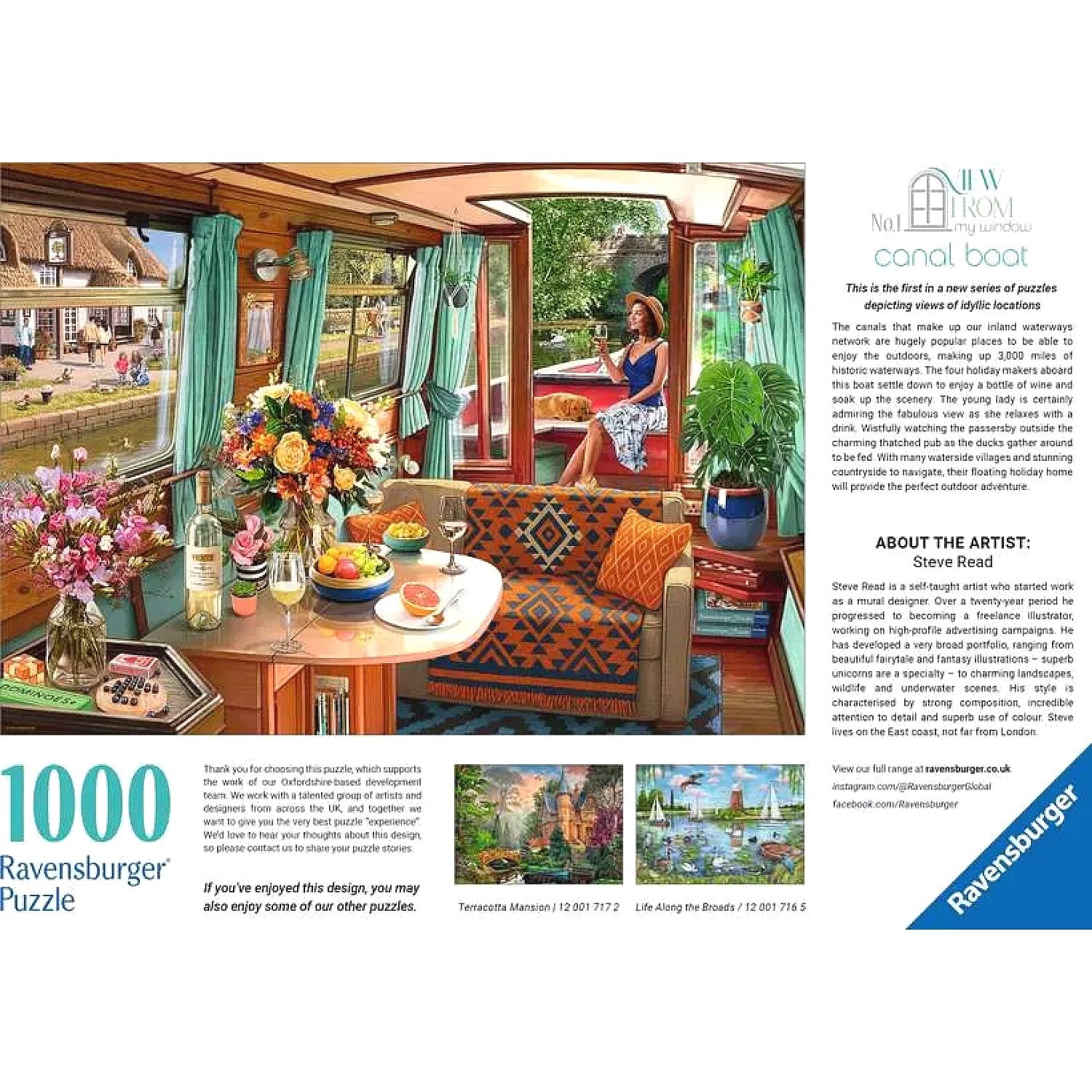 Ravensburger - View from my Window No.1 Canal Boat Jigsaw Puzzle 1000 Pieces