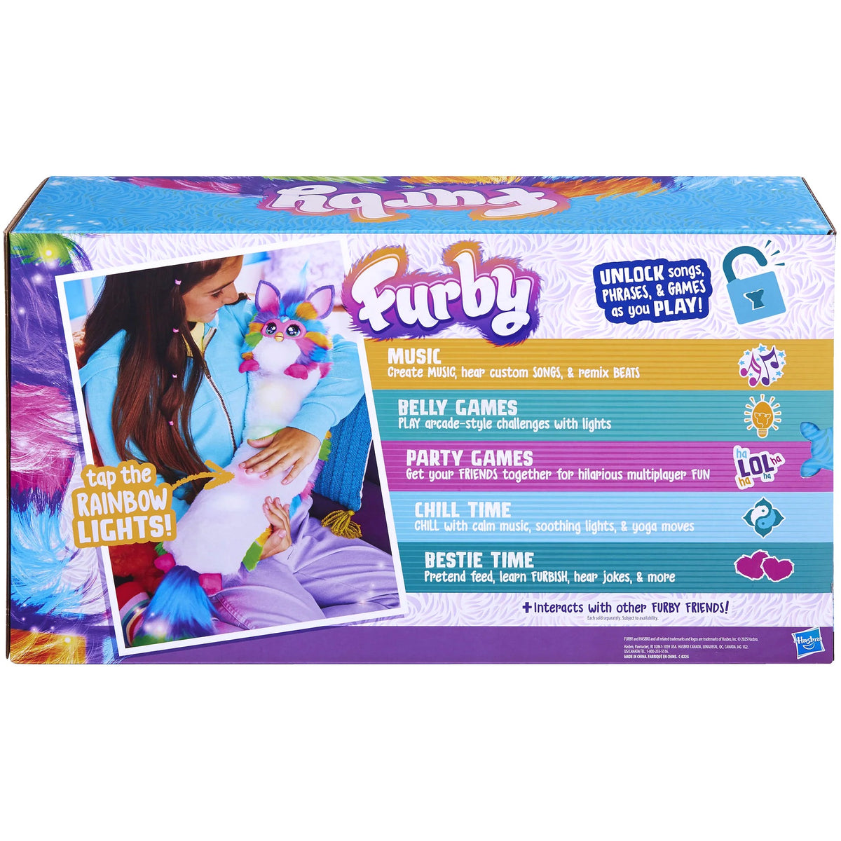 Furby - DJ Furby Neon Star Interactive Plush Toy - Hasbro