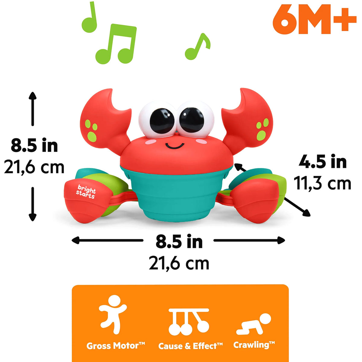 Bright Starts - Rockin Crawling Crab Interactive Music Toy