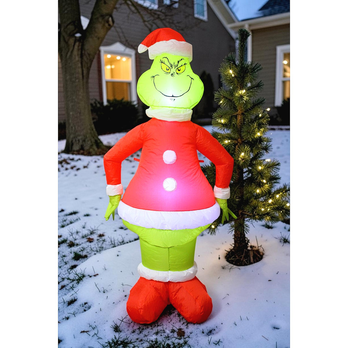 Cotton Candy - Xmas Dr. Seuss The Grinch 180cm Inflatable with LED Lights - Christmas