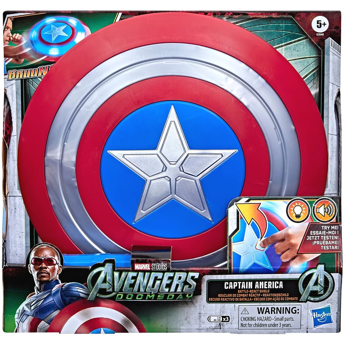 Marvel - Marvel Studios Avengers Doomsday Captain America Battle-React Shield - Hasbro