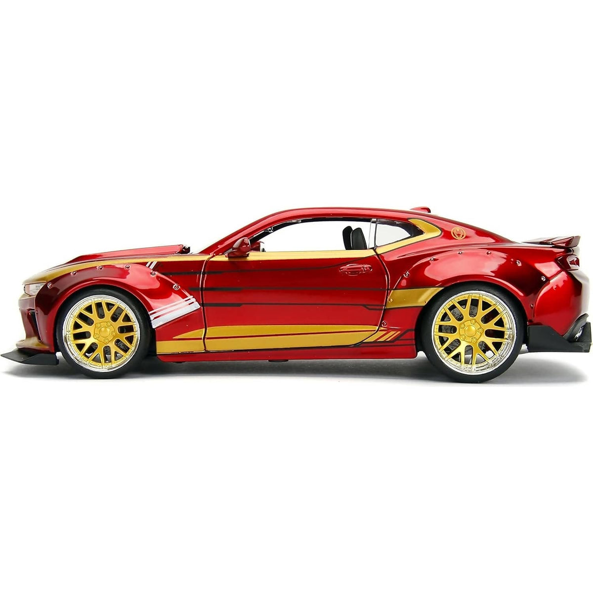JADA TOYS - MARVEL AVENGERS 2016 CHEVY CAMARO SS WITH IRON MAN 1:24 SCALE DIECAST VEHICLE & FIGURE SET