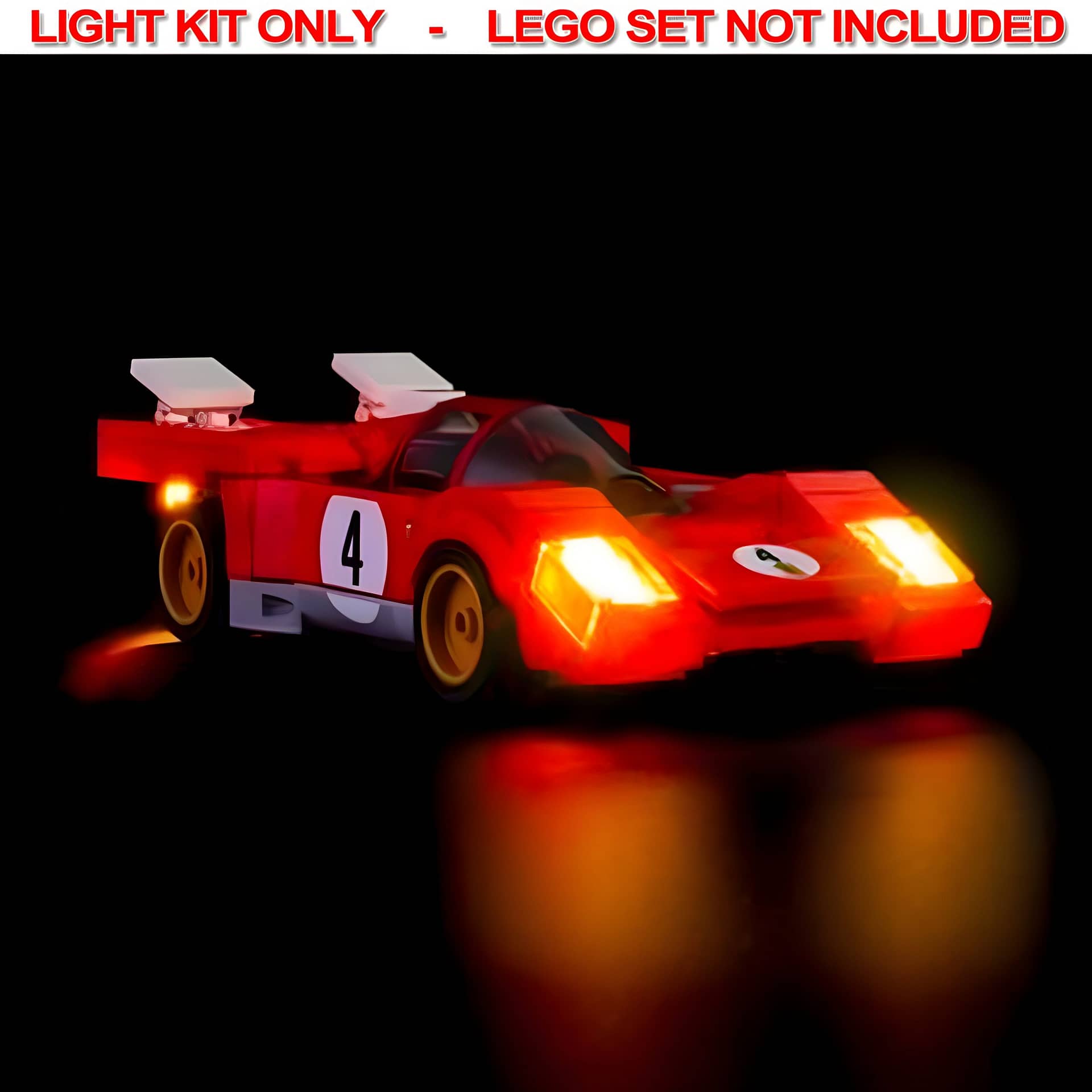 Light My Bricks - Light Kit For LEGO® Speed Champions 1970 Ferrari 512 M 76906