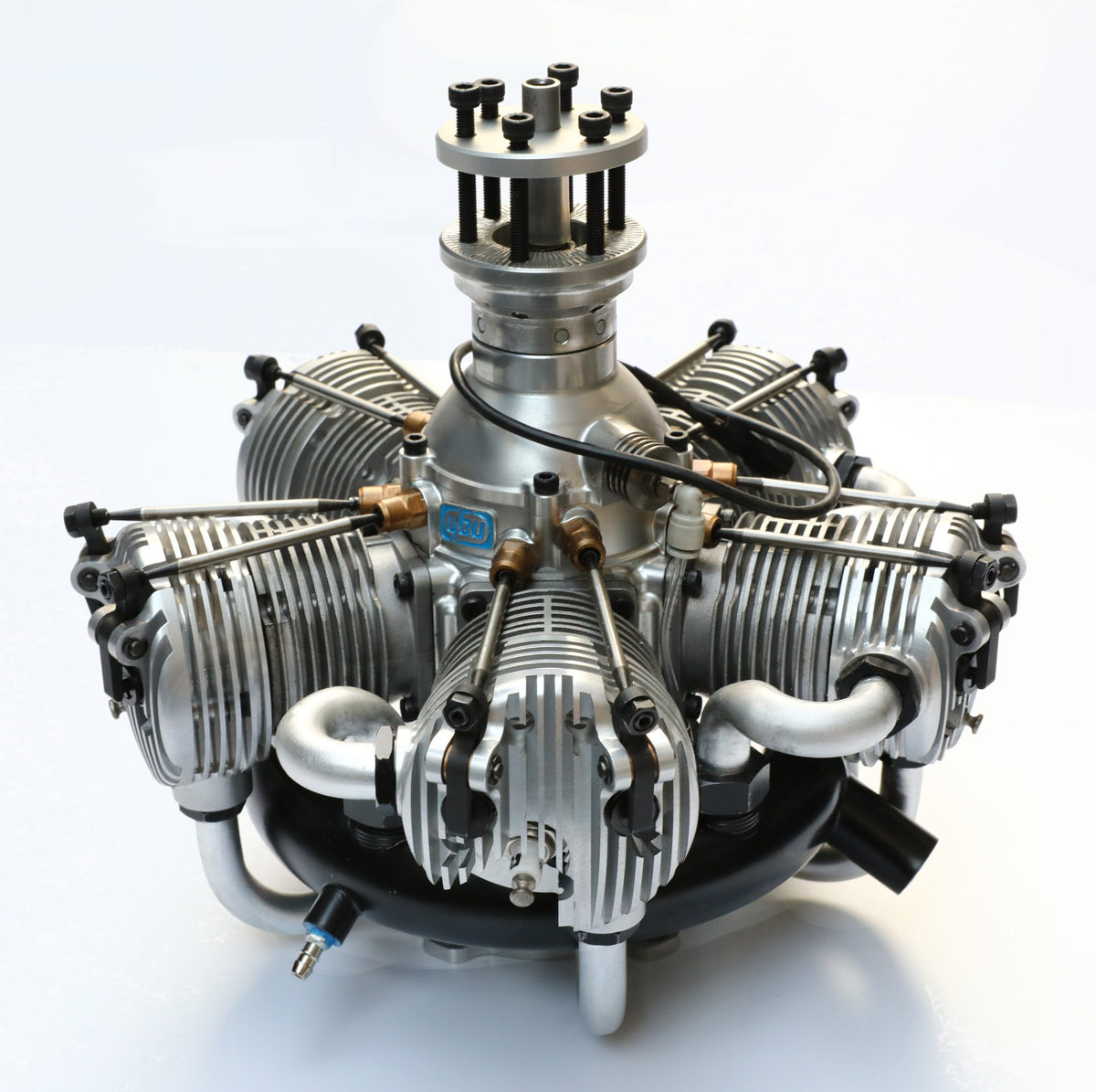 NGH 150cc 4 Stroke 5 Cylinder Radial Gas Engine with Electronic Ignition including exhaust collector ring