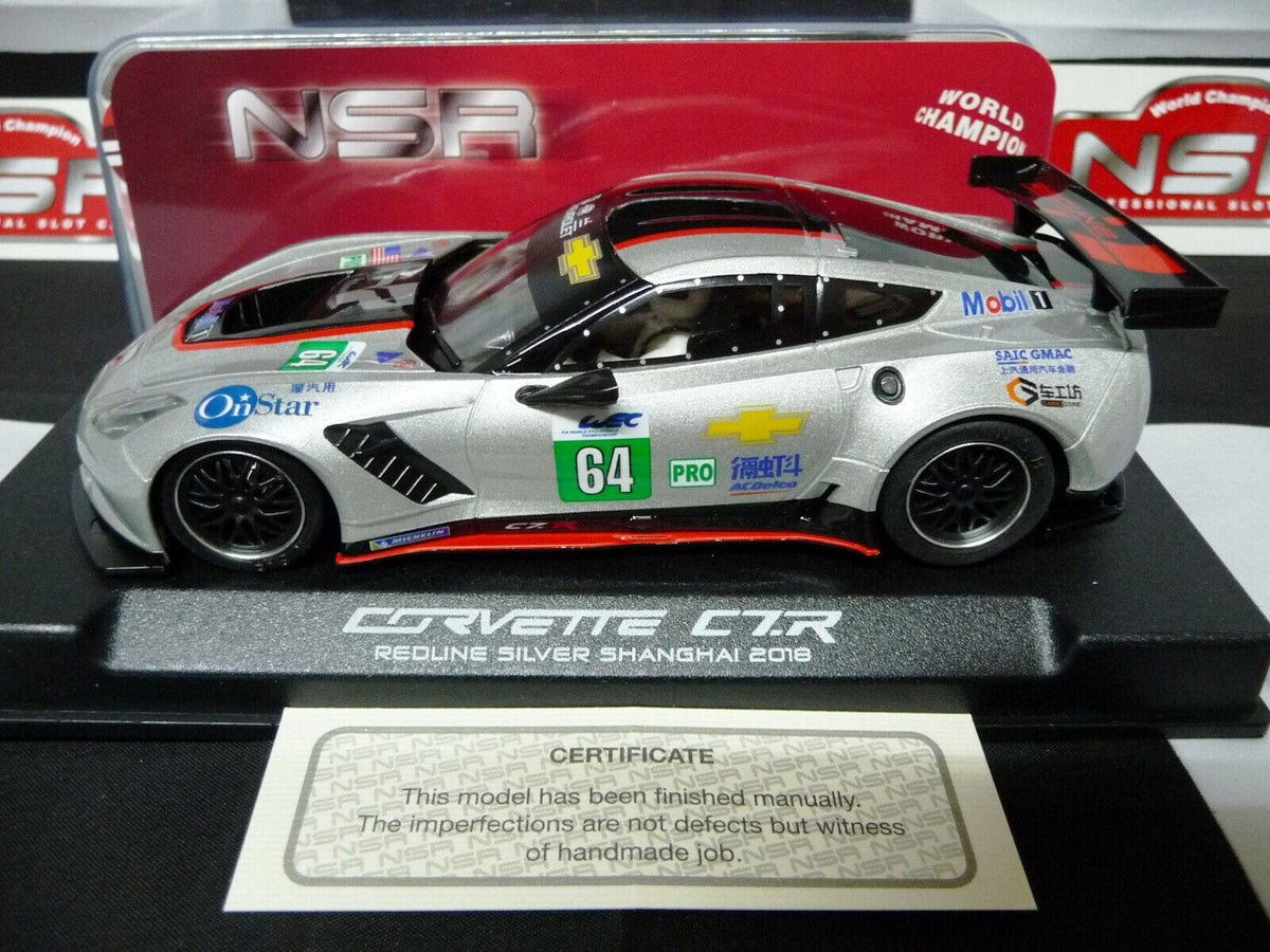 NSR - 1:32 0096AW CORVETTE C7R REDLINE SHANGHAI 2018 NO.64 SLOT CAR ALSO SUITS SCALEXTRIC/CARRERA