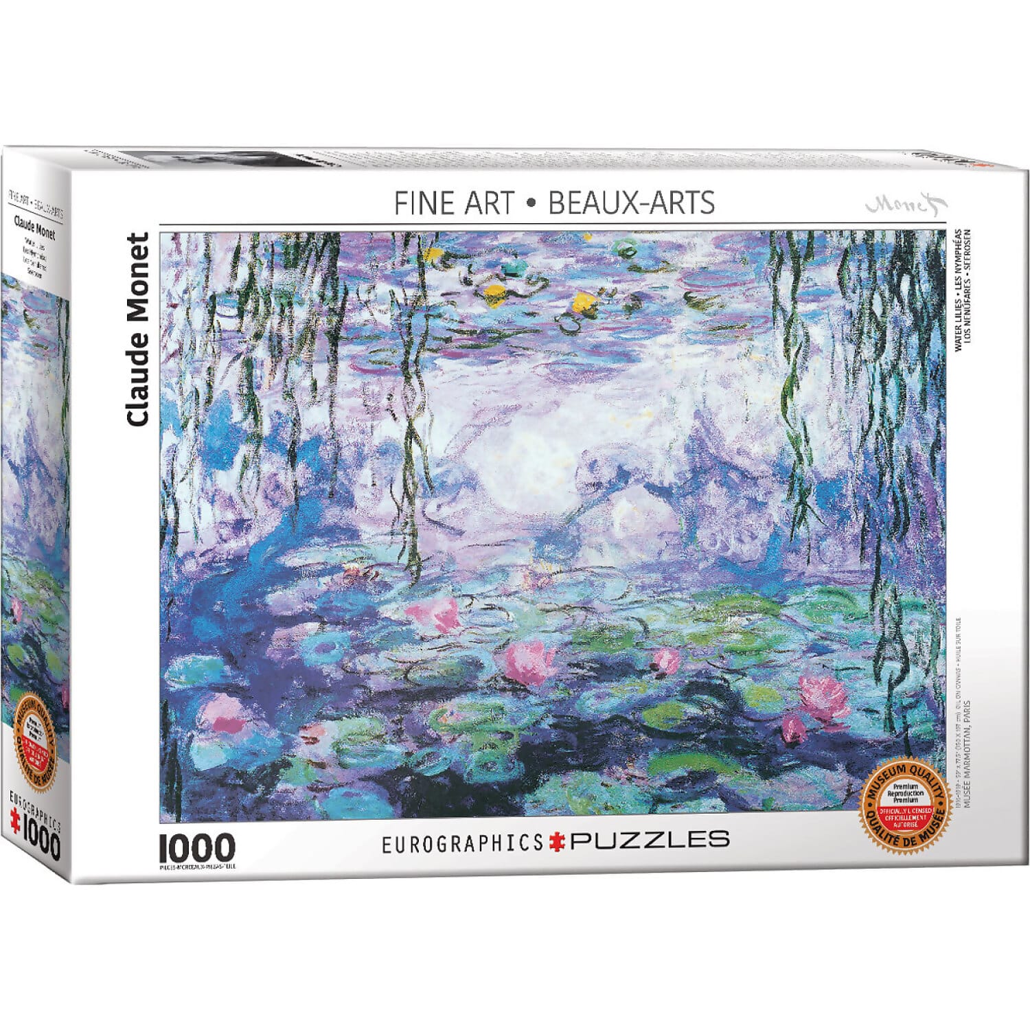 EuroGraphics - Water Lilies By Claude Monet - Jigsaw Puzzle 1000pc