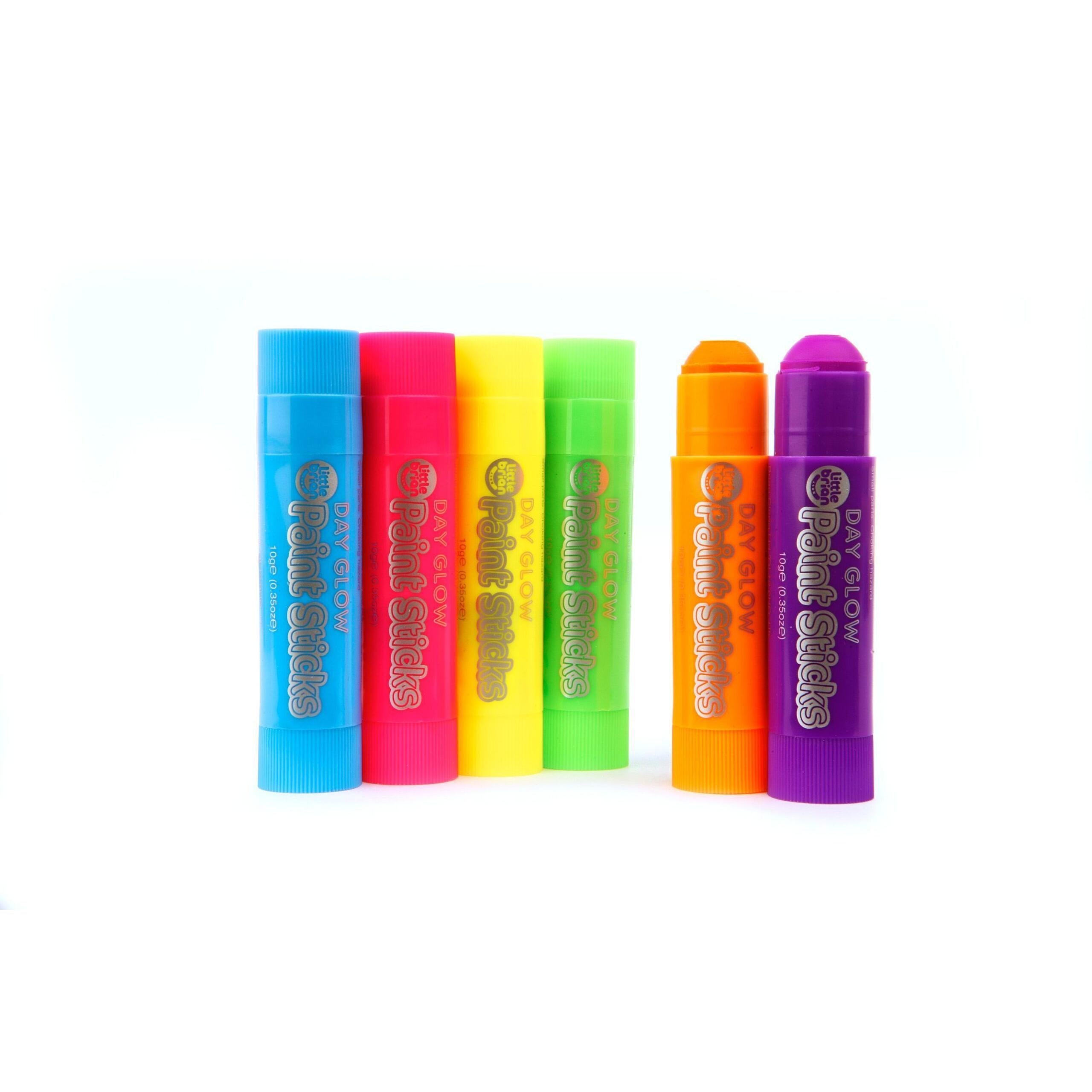 Little Brian - Paint Sticks Day Glow Colours 6 Piece Pack