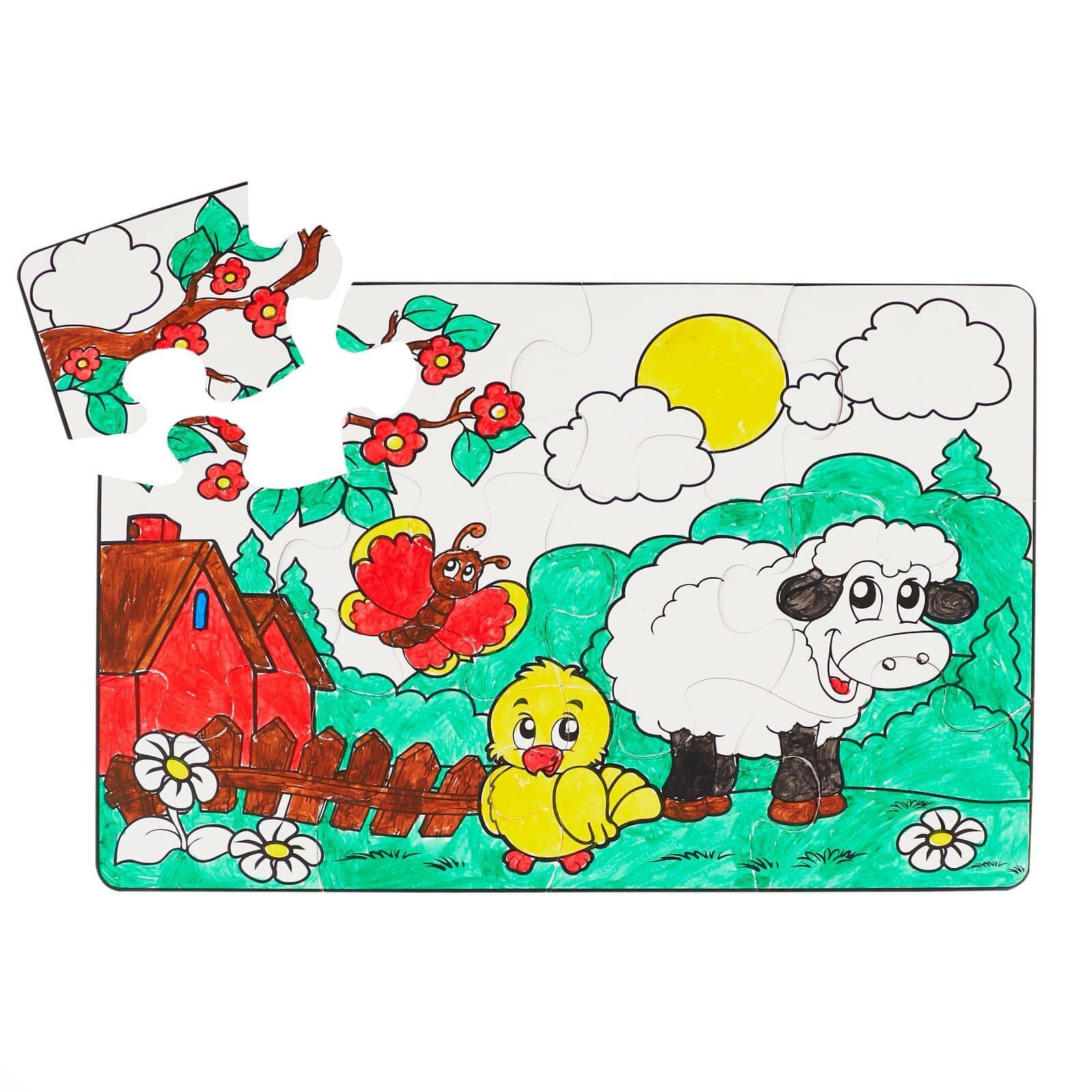 Little Brian - Paint-a-puzzle - Fun At The Farm Giant 12 Piece Set
