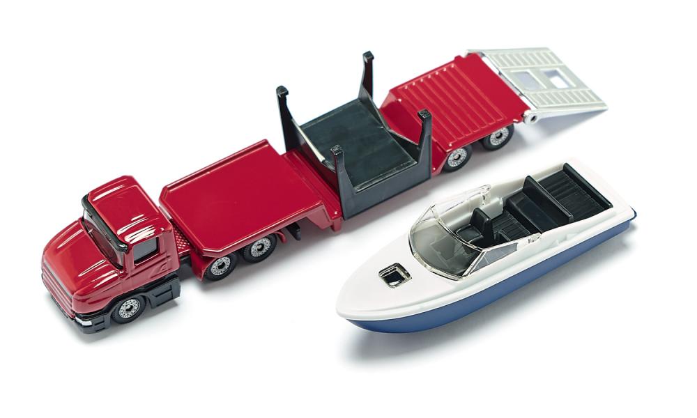 Siku - Low Loader With Boat Transport Load-up