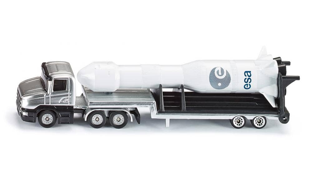 Siku - Low Loader With Rocket Transport Load-up