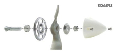 TY1 - ELECTRIC SPINNER 45MM 3MM COLLET WHITE