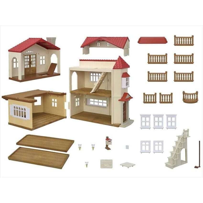 Sylvanian Families - Red Roof Country Home Secret Attic Playroom Figurine Playset