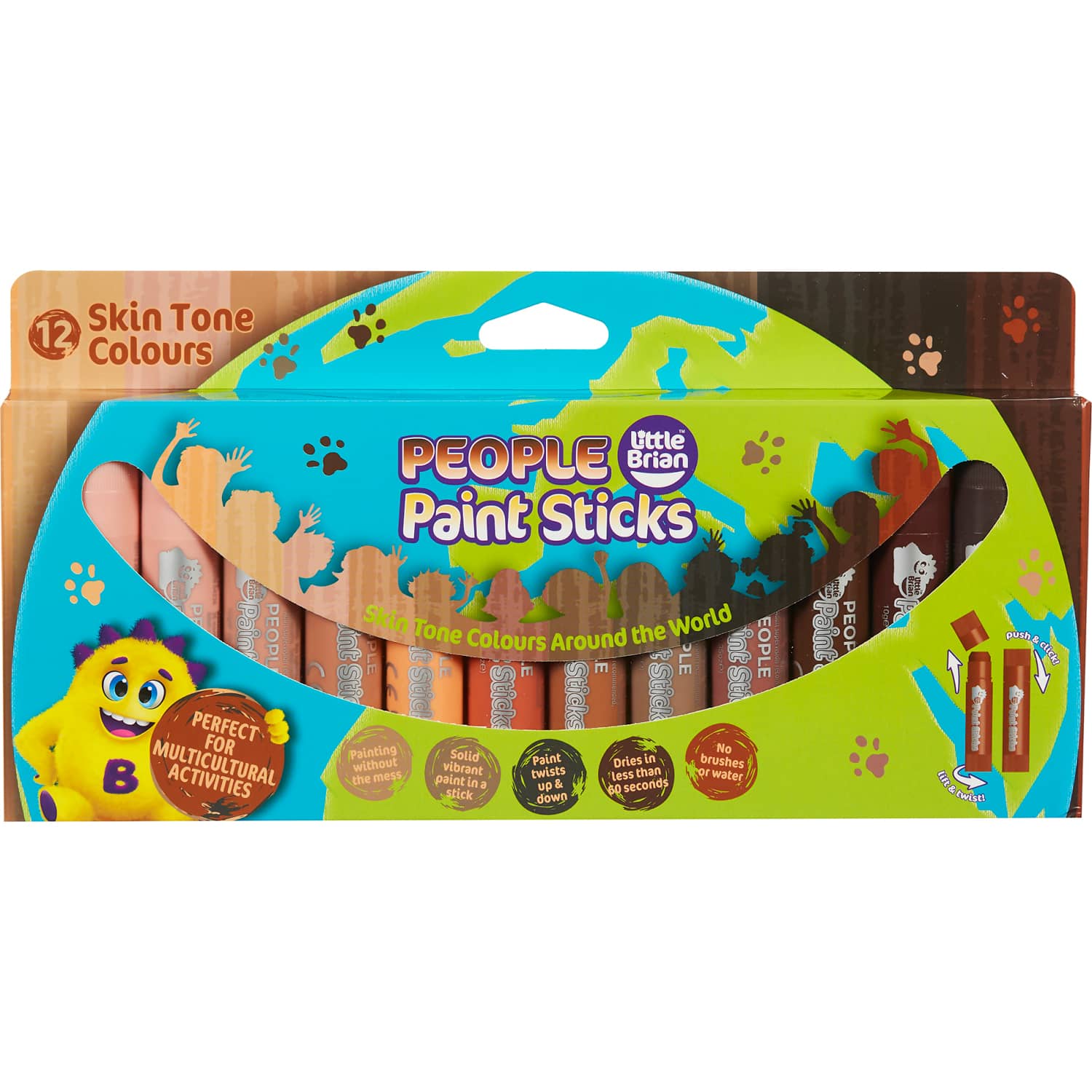 Little Brian - People Paint Sticks 12 Piece Skin Tone Pack