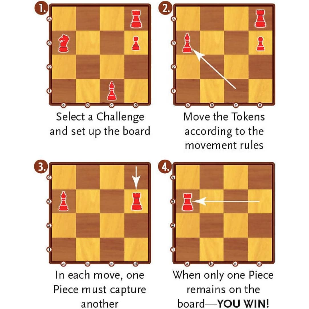 ThinkFun - Solitaire Chess - Magnetic Travel Puzzle