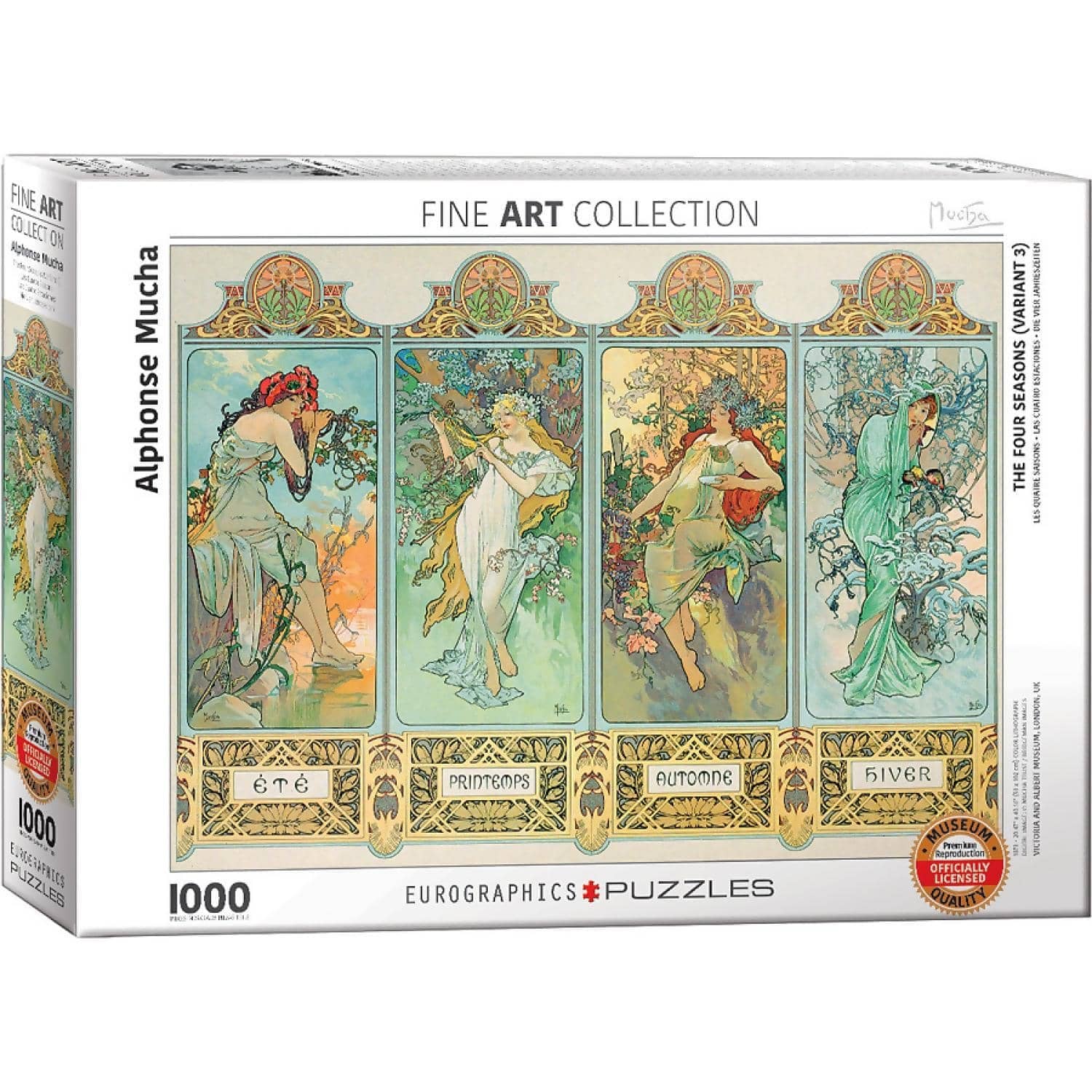 EuroGraphics - The Four Seasons (Variant 3) by Alphonse Mucha - Jigsaw Puzzle 1000 Pieces