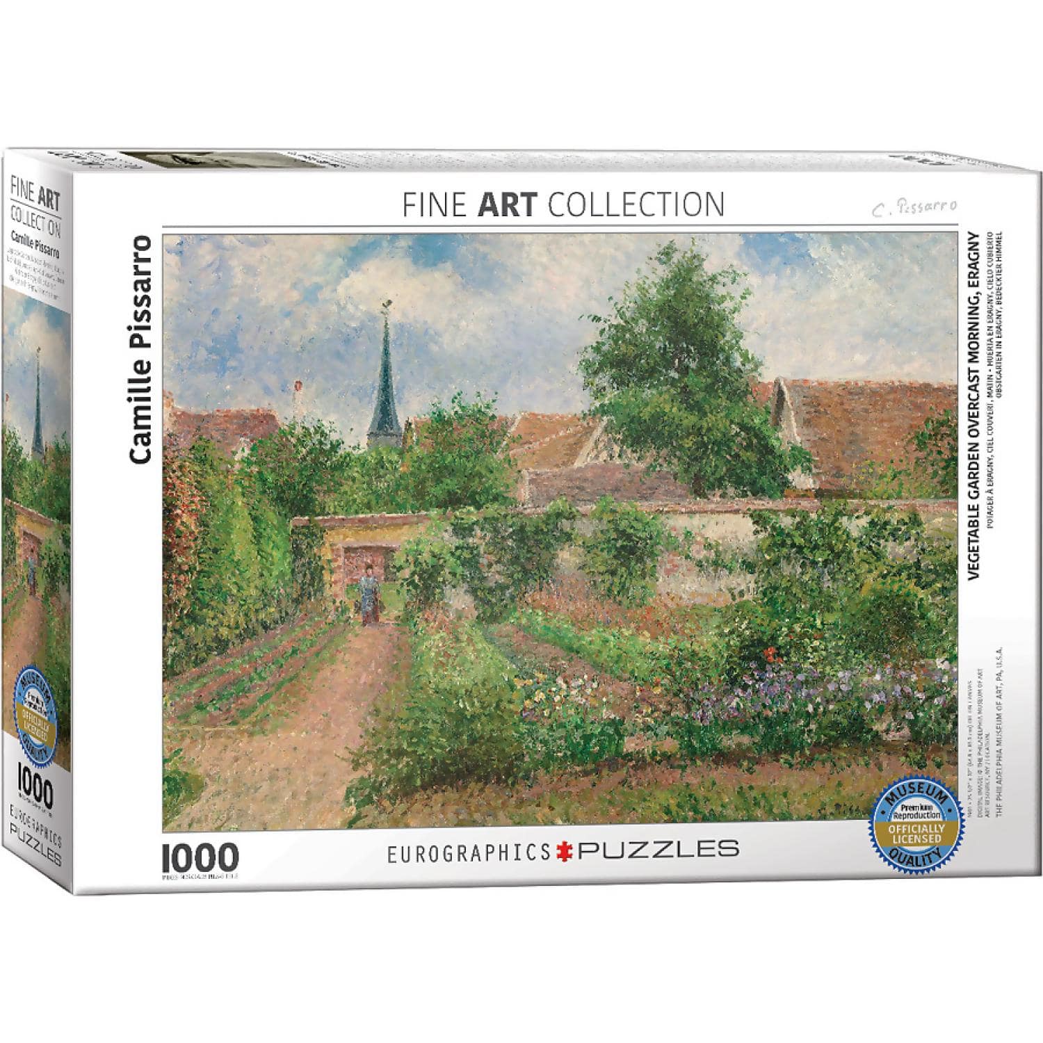 EuroGraphics - Vegetable Garden Overcast Morning Eragny By Camille Pissarro - Jigsaw Puzzle 1000 Pieces