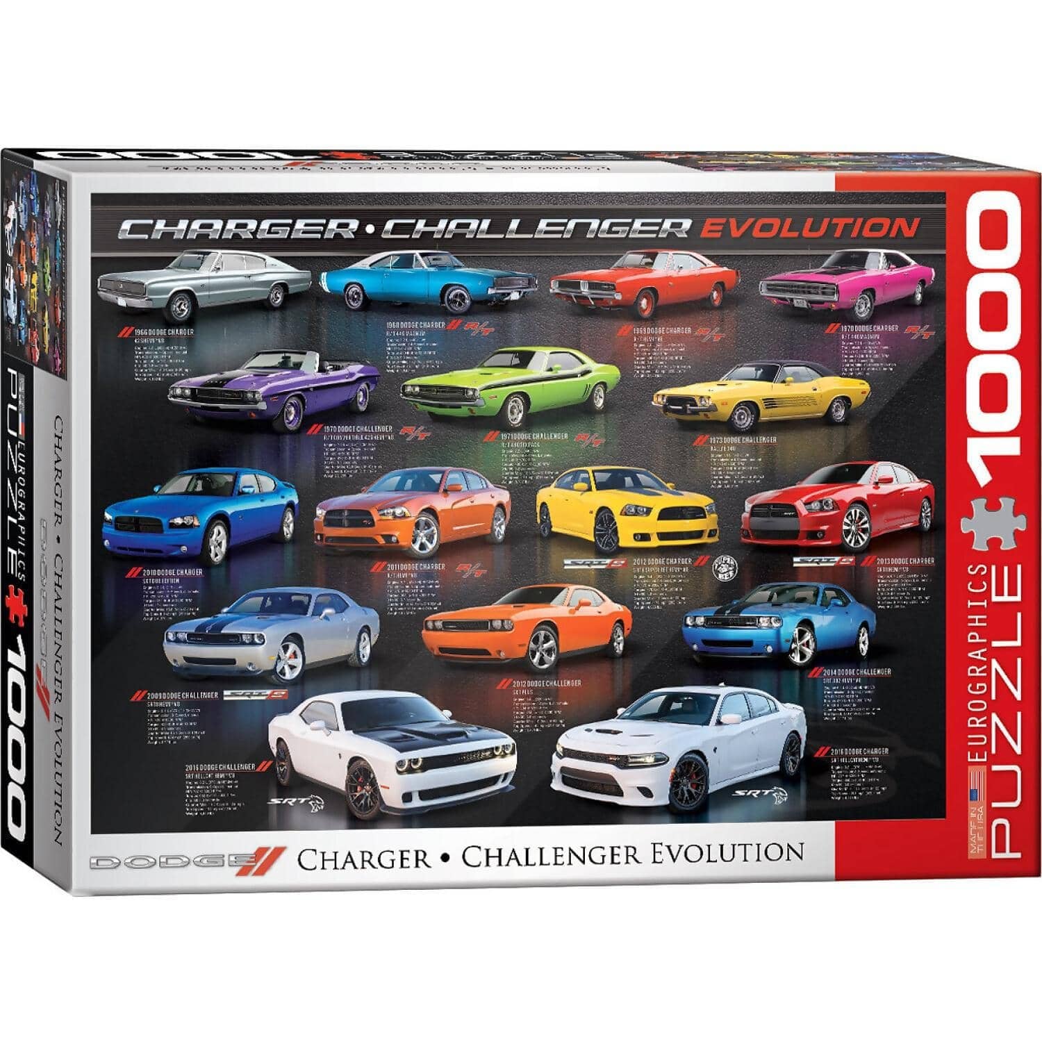 EuroGraphics - Dodge Charger Challenger Evolution 1000-piece Puzzle - Jigsaw Puzzle 1000 Pieces