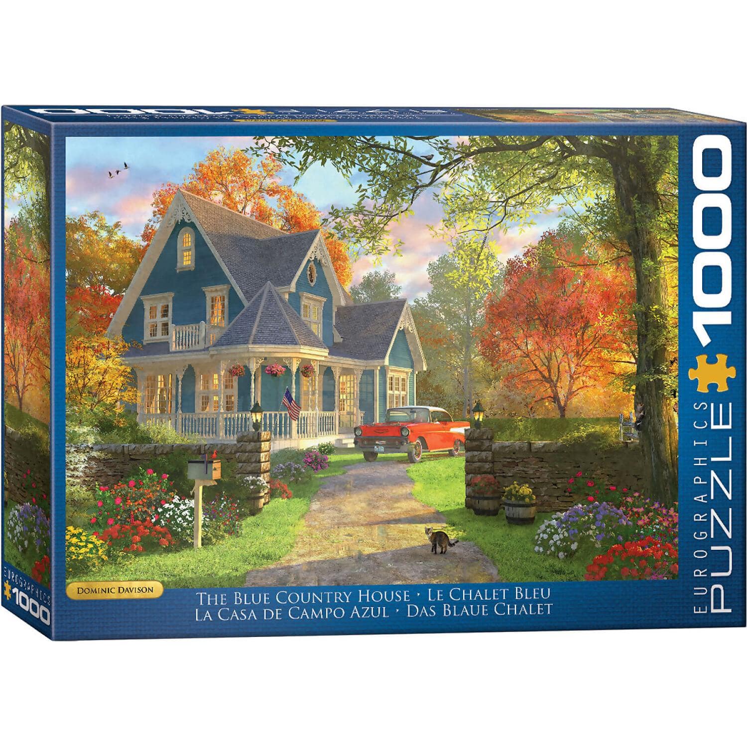 EuroGraphics - The Blue Country House By Dominic Davison - Jigsaw Puzzle 1000 Pieces