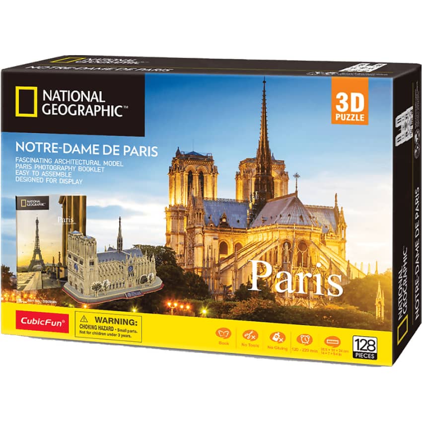 U Games - National Geographic Paris - Notre Dame 3d Puzzle 128pc