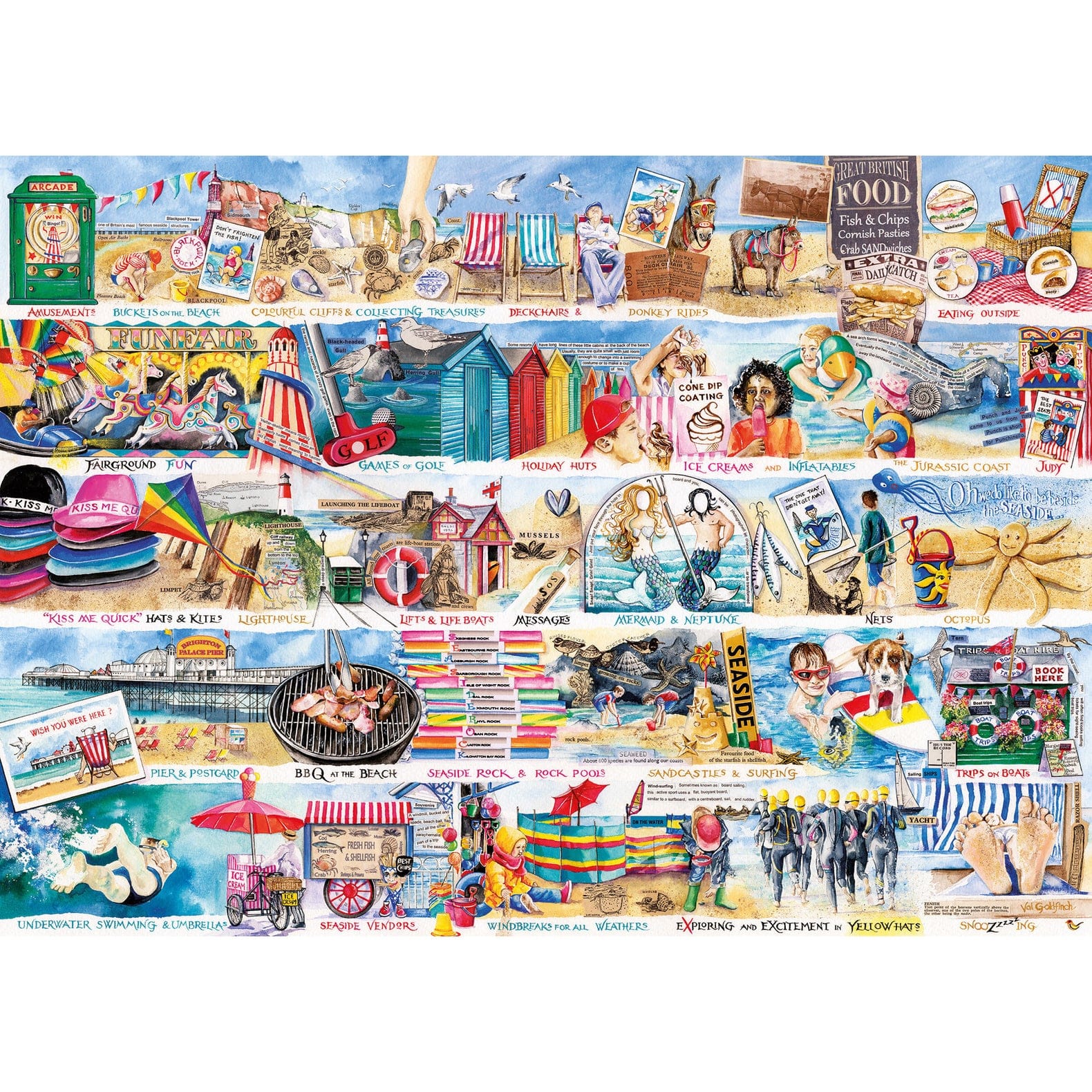 Gibsons - Deckchairs & Donkeys Jigsaw Puzzle 1000 Pieces