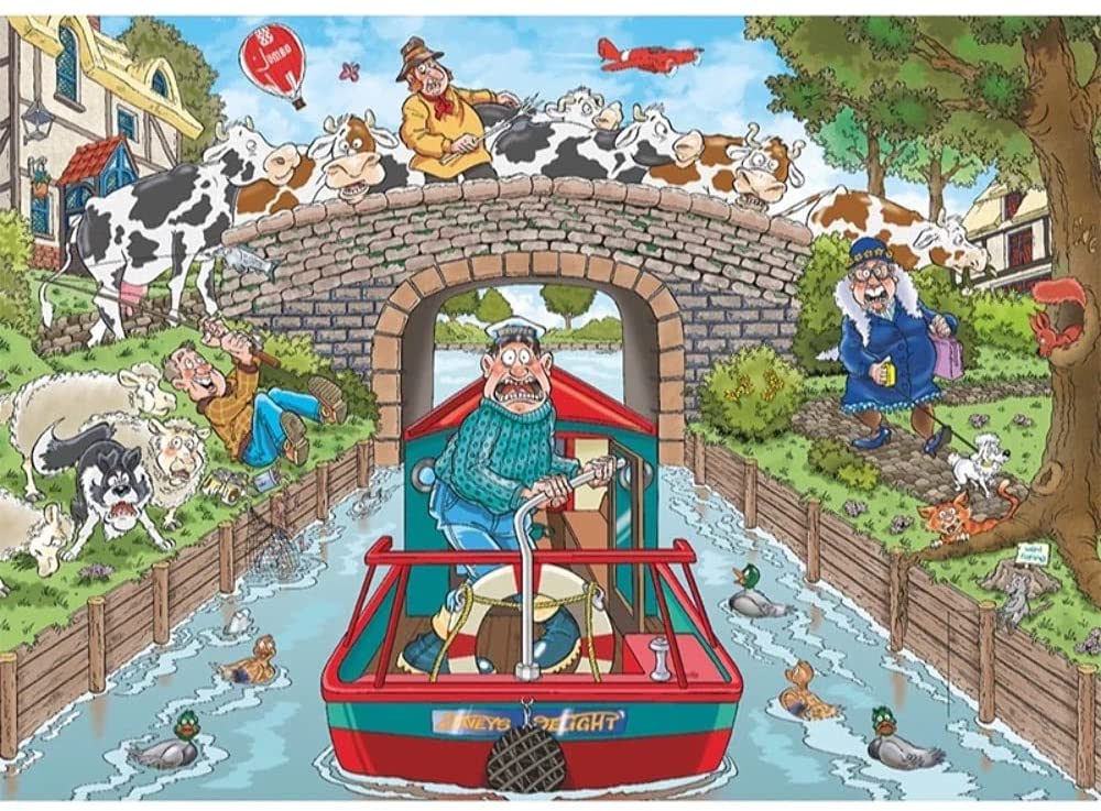 Wasgij? - Original 33 Calm On The Canal! Jigsaw Puzzle 1000 Pieces