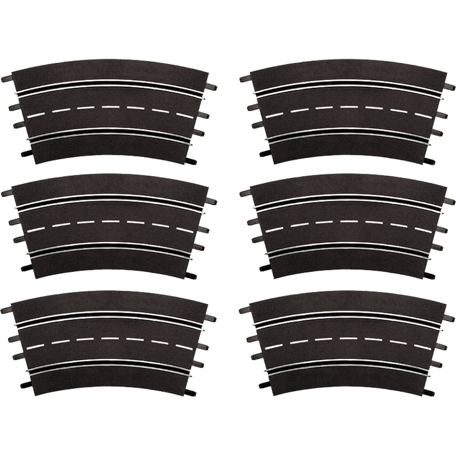 CARRERA - DIGITAL 1:32 ACCESSORIES - CURVE TRACK 3/30 6 X TRACK SECTIONS CORNER SET 30 DEGREES EACH - SLOT CAR TRACK ACCESSORIES ALSO SUITS 1:24 & EVOLUTION