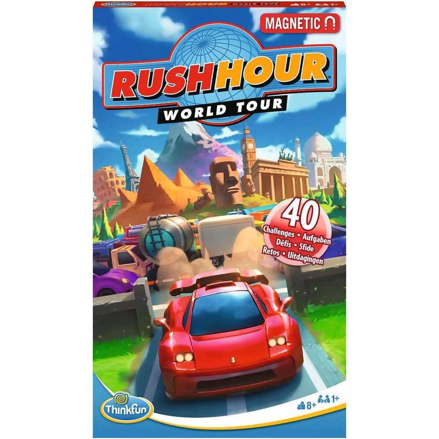 ThinkFun - Rush Hour World Tour Magnetic Travel Puzzle