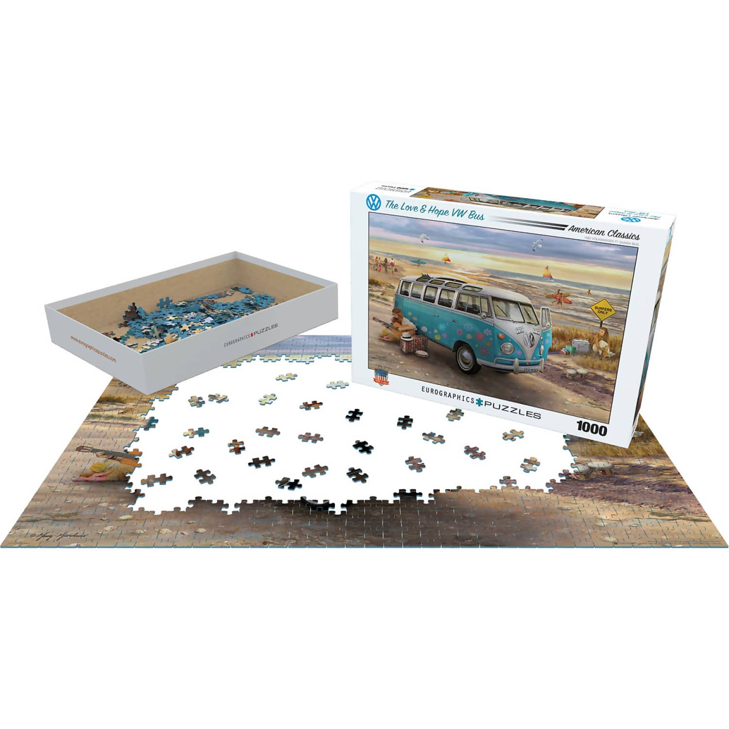 EuroGraphics - Love & Hope VW Bus Jigsaw Puzzle 1000 Pieces