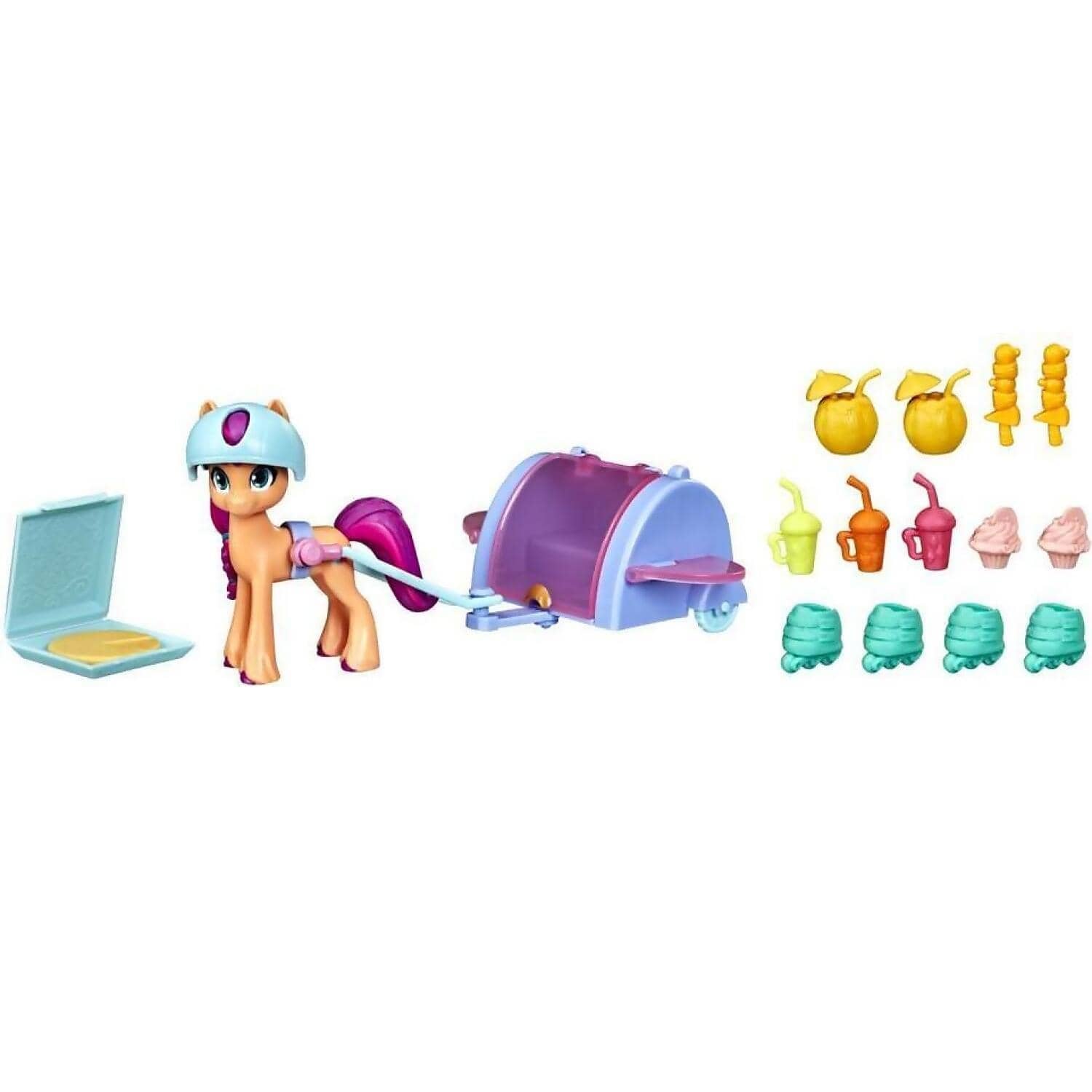 My Little Pony - A New Generation Sunny Starscout Movie Magic Playset - 3-inch Orange Pony Toy With 17 Accessories - Hasbro