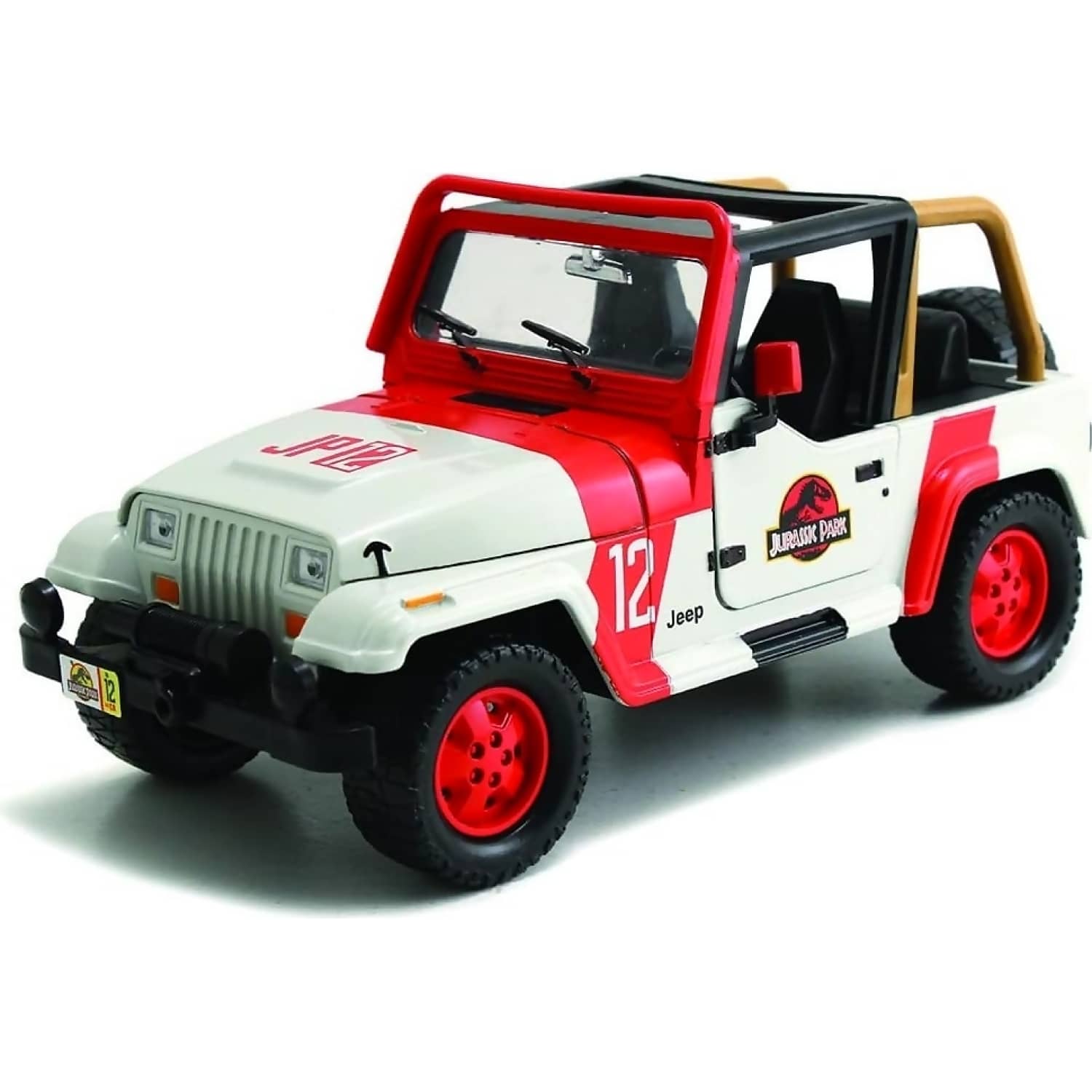 JADA TOYS - JURASSIC WORLD 1992 JEEP WRANGLER 1:24 SCALE DIECAST VEHICLE