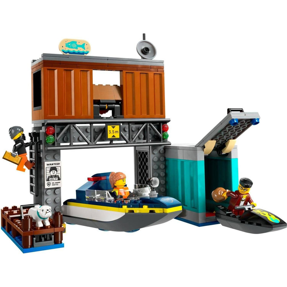 LEGO® 60417 Police Speedboat and Crooks Hideout - City
