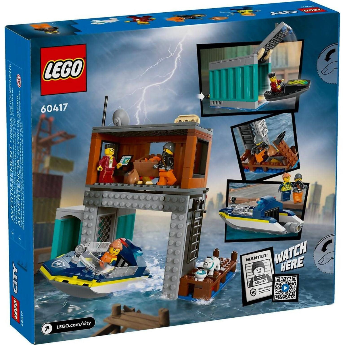 LEGO® 60417 Police Speedboat and Crooks Hideout - City