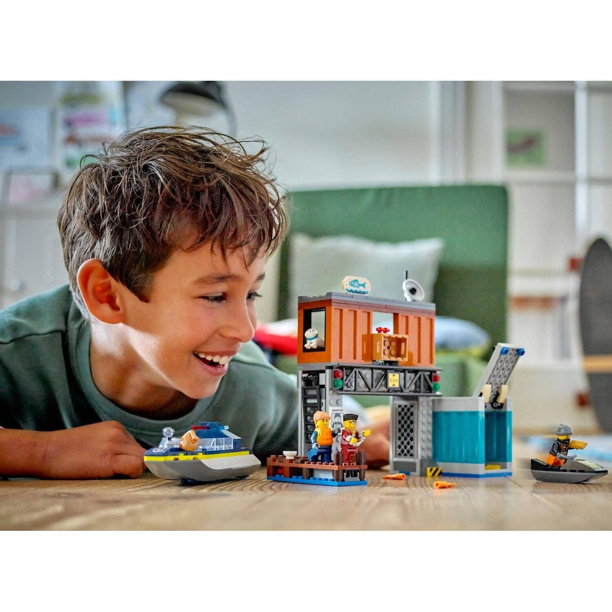 LEGO® 60417 Police Speedboat and Crooks Hideout - City