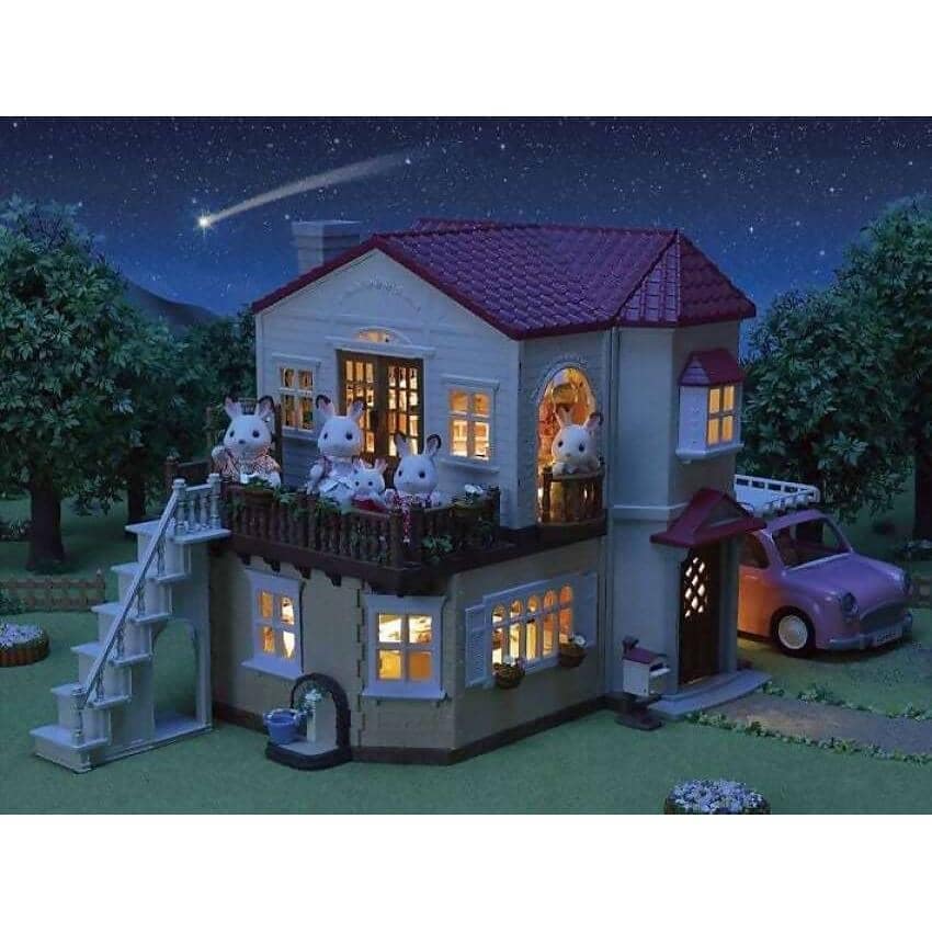 Sylvanian Families - Red Roof Country Home -secret Attic Playroom Animal Doll Playset