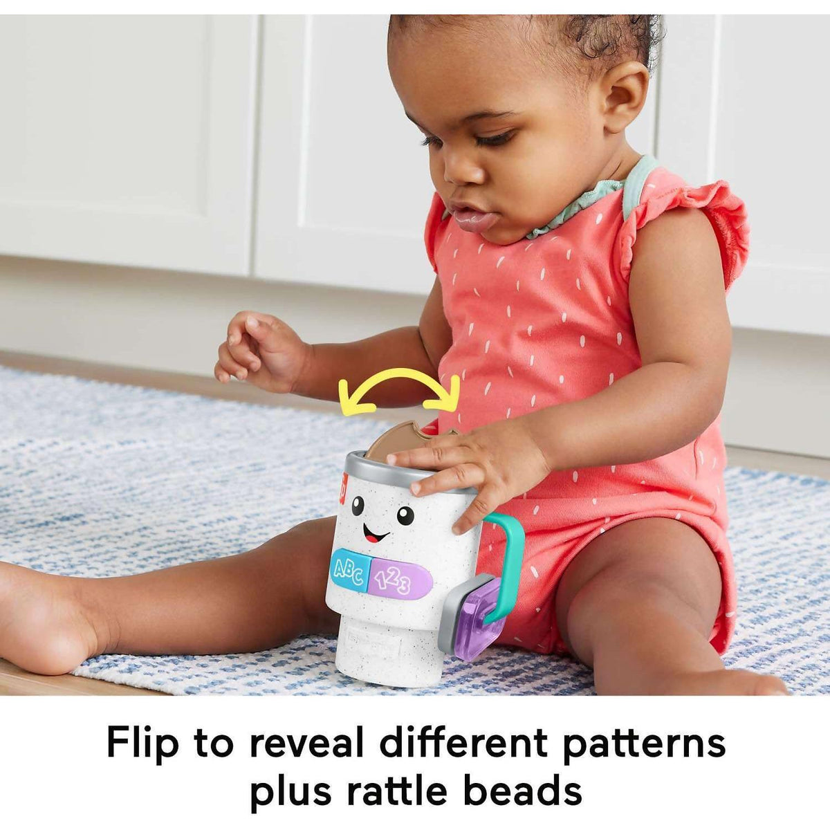 Fisher-Price - Laugh & Learn Wake Up & Learn Coffee Mug Baby & Toddler Toy With Music & Lights - Mattel