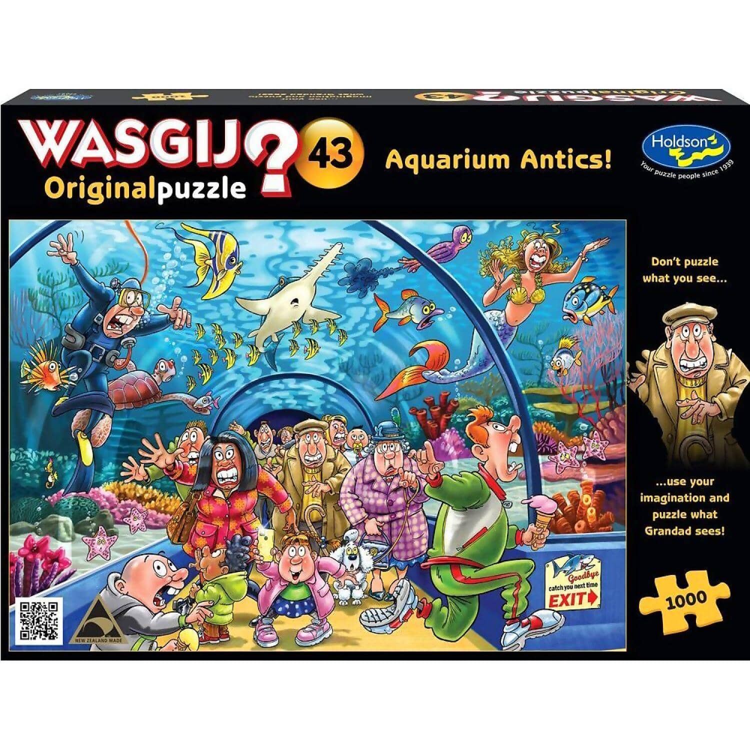 Wasgij? - Original 43 - Aquarium Antics! - Holdson Jigsaw Puzzle 1000 Pieces