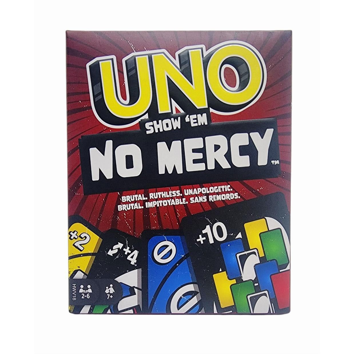 UNO - Show em No Mercy Card Game For Kids Adults & Family Night Parties And Travel - Mattel