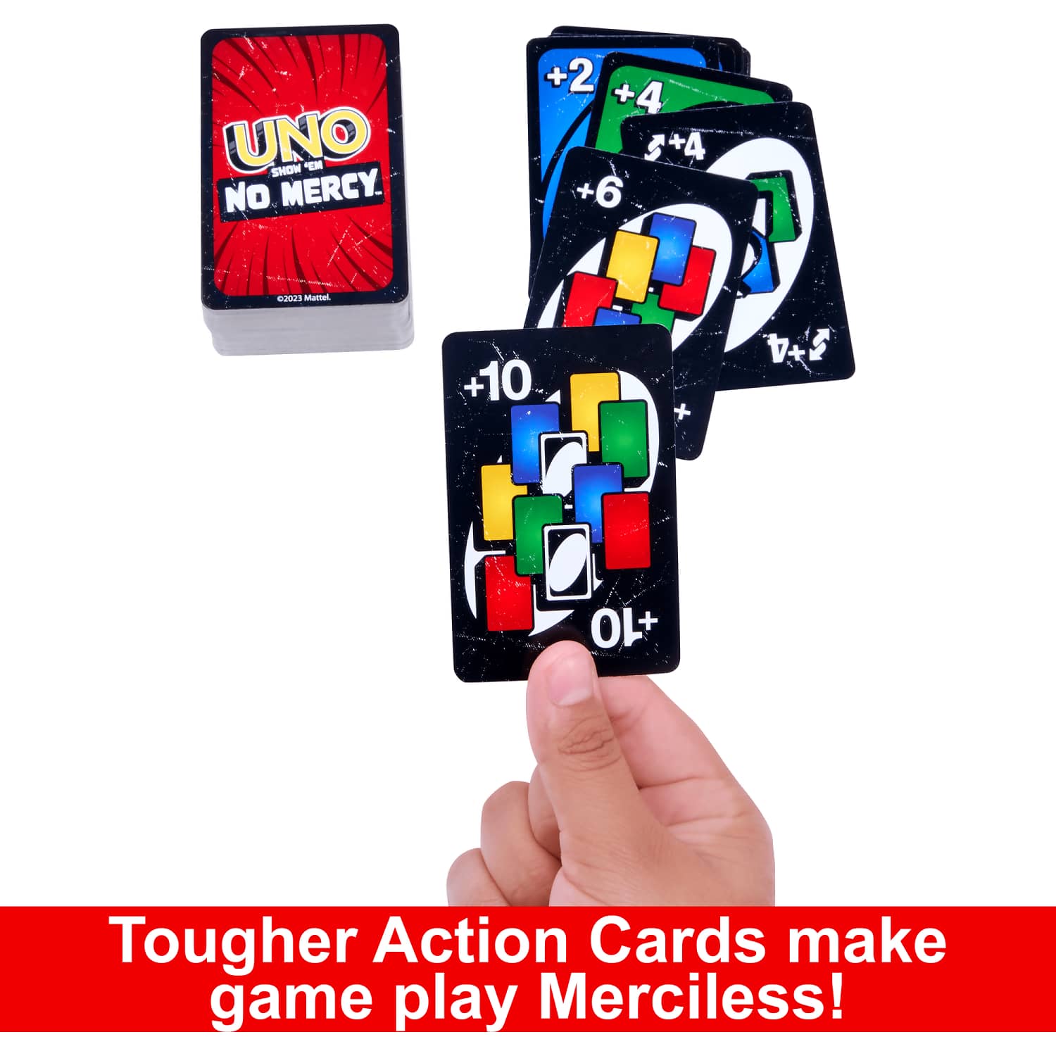 UNO - Show em No Mercy Card Game For Kids Adults & Family Night Parties And Travel - Mattel