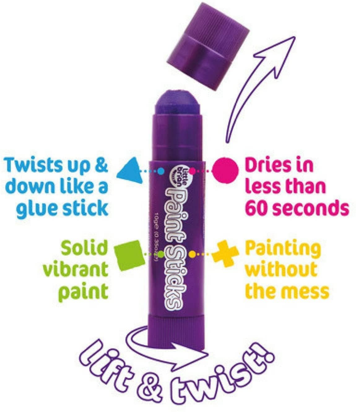 Little Brian - Metallic Paint Sticks 12 Piece Pack