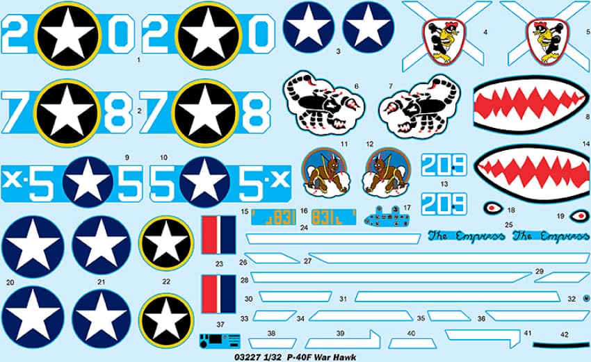 TRUMPETER 1:32 P-40F WARHAWK